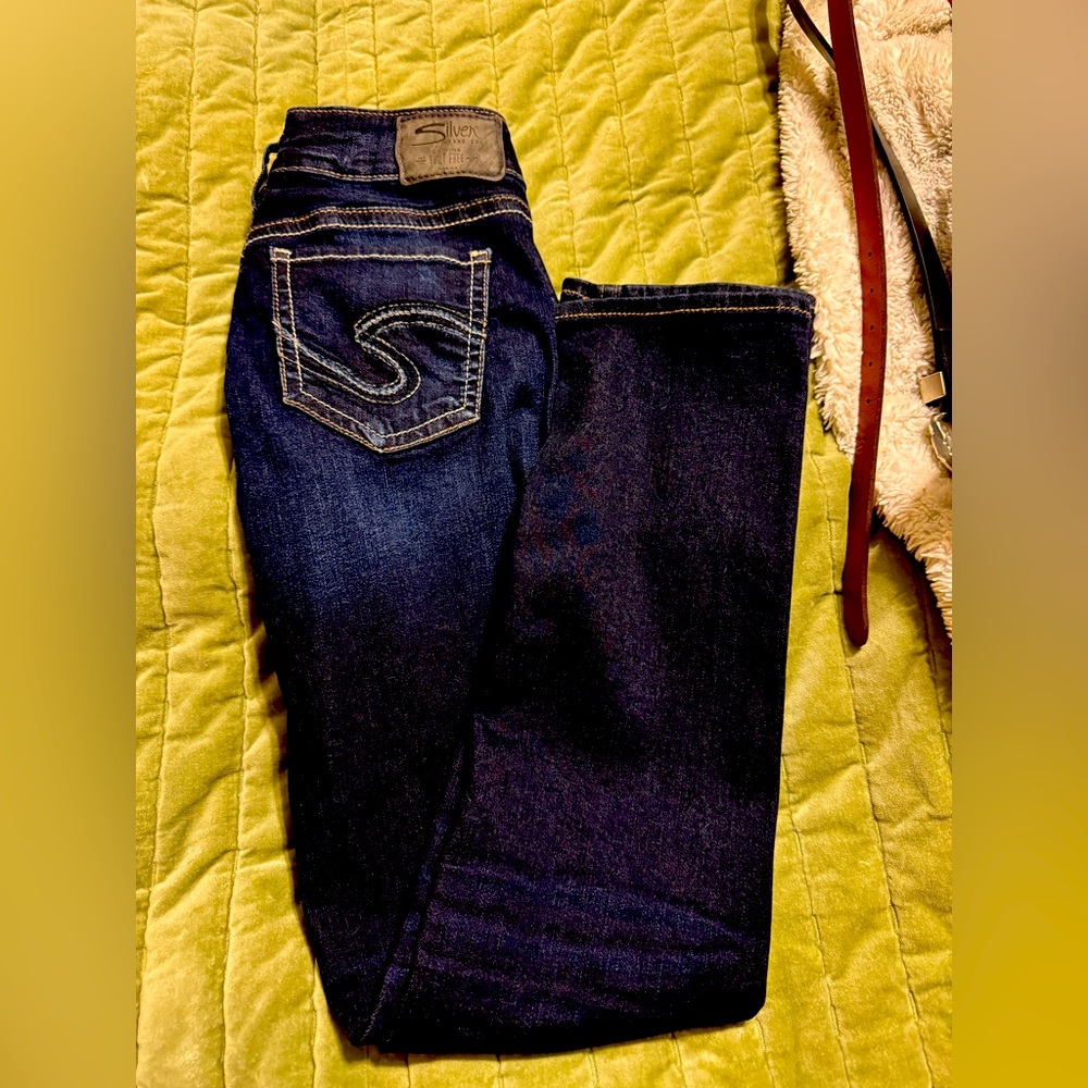 Women’s size 28 silver jeans